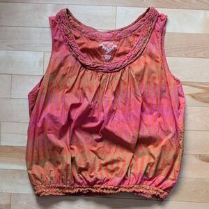 Sonoma Pink and Orange Sleeveless Top